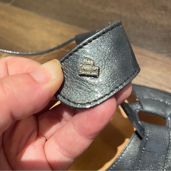 Finn Comfort Adana Pewter Corten Leather T Strap Sling Sandals UK 8.5D/US 11D - Picture 13 of 13